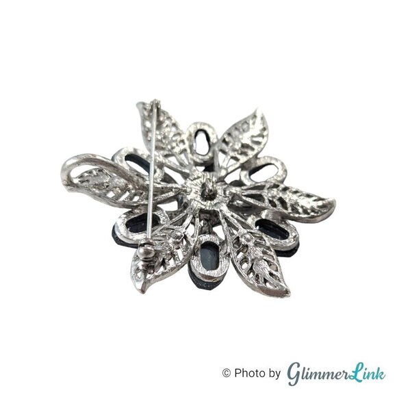 Premier Designs Pearls Night Out Floral Silver Tone Brooch Pendant - Picture 6 of 9